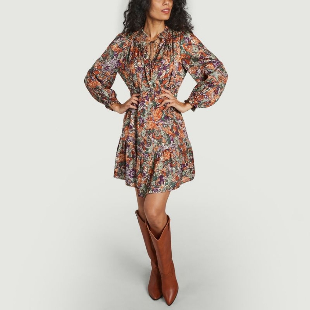 Suncoo Chama Floral Short Dress 🌿